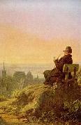 Carl Spitzweg Rast auf dem Weinberg oil painting reproduction